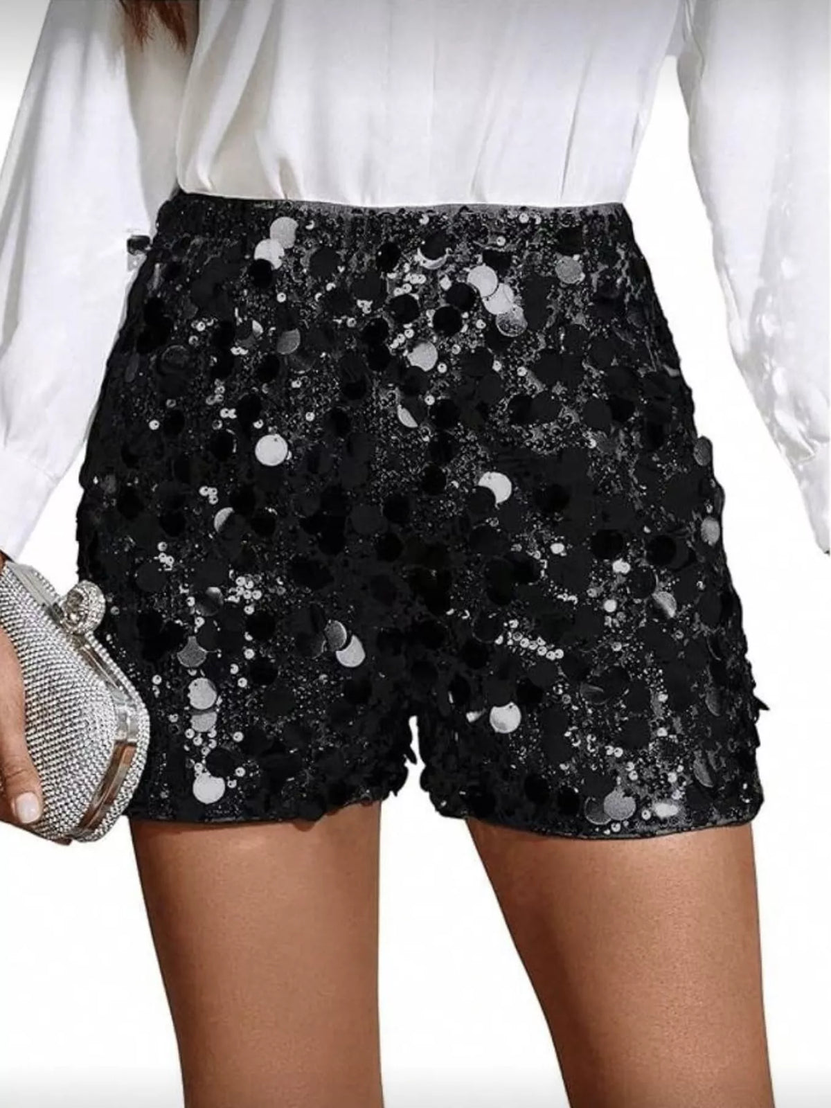 The High-Waist Sequin Shorts – image 4
