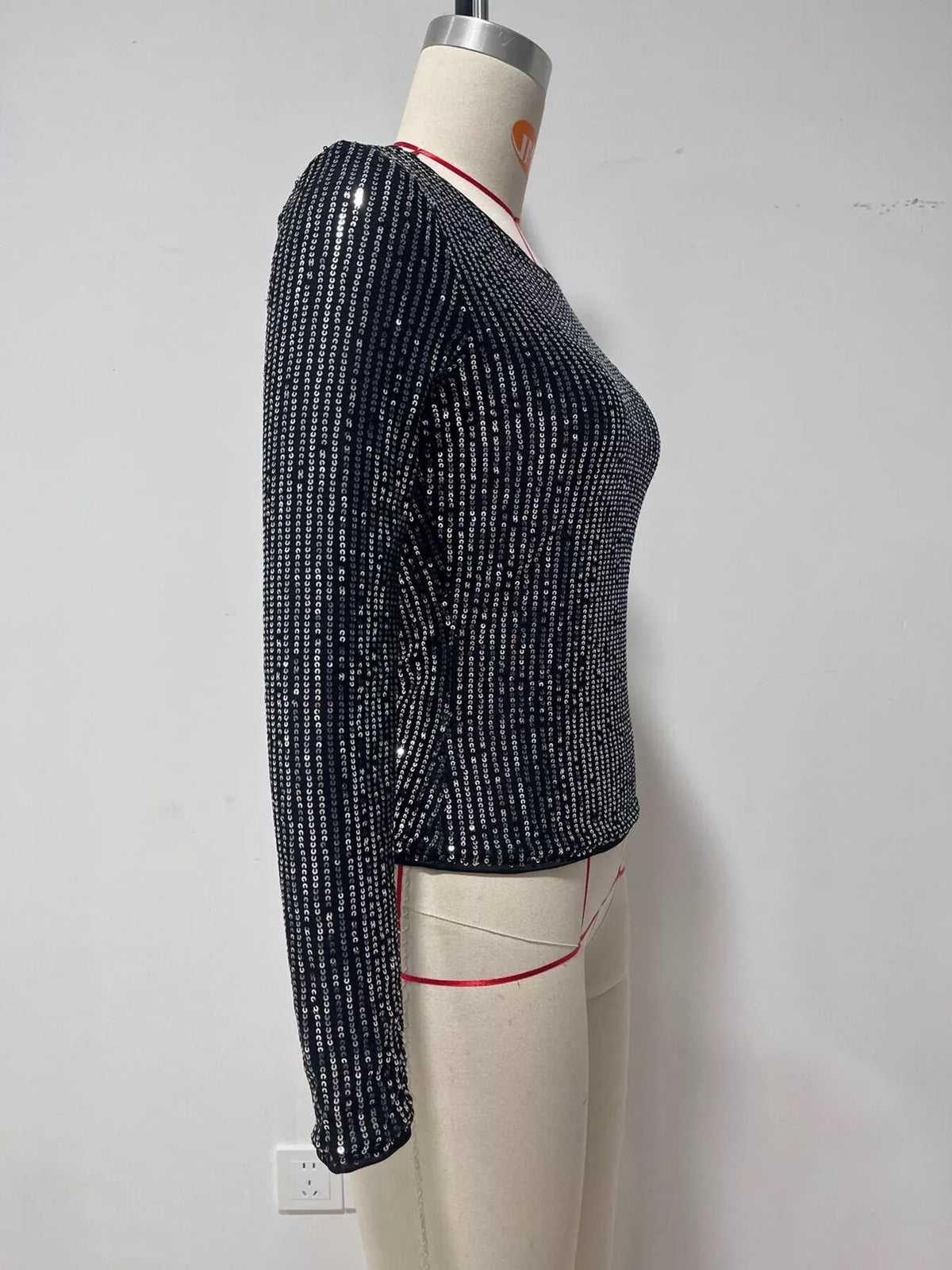 The Sequin Long-Sleeve Crop Top – image 5