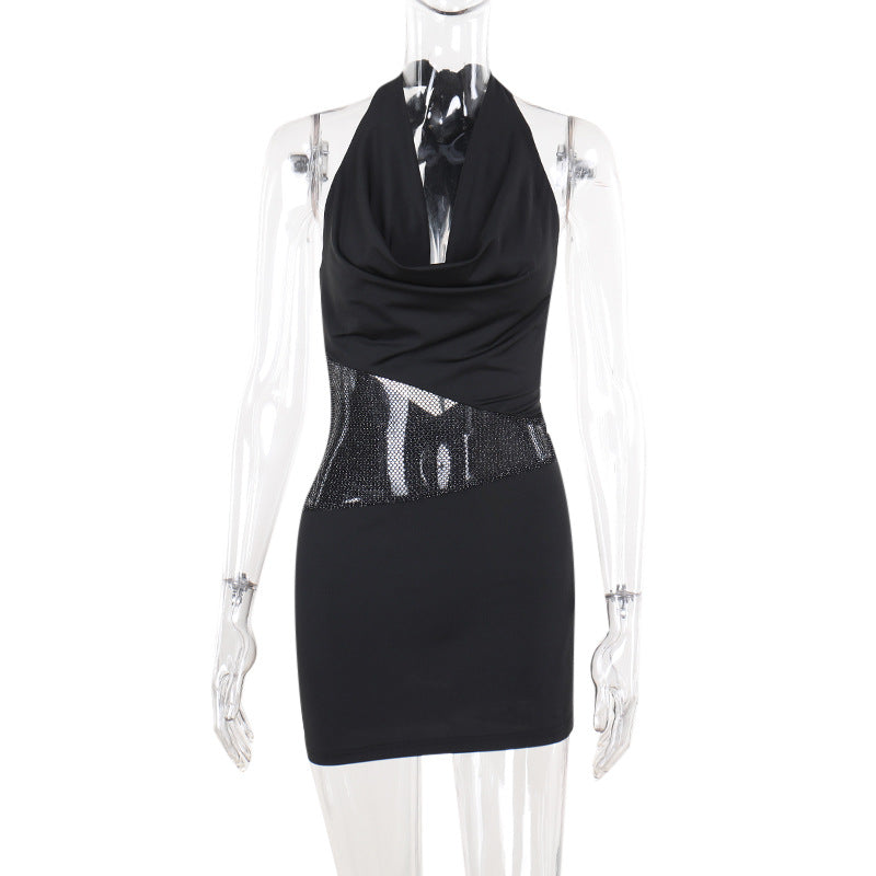 The Midnight Mesh Sequin Halter Mini – image 2