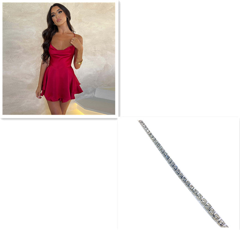 The Boudoir Lace-Up Satin Slip Mini – image 23