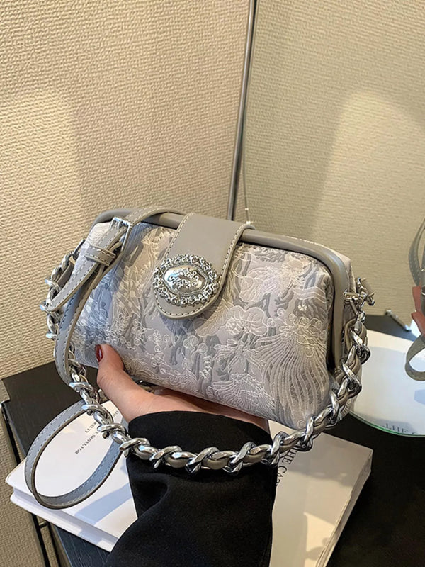 The Embroidered Chain Mini Bag