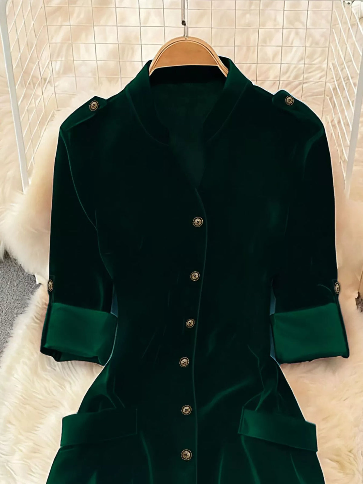 The Velvet Button-Down Midi – image 10
