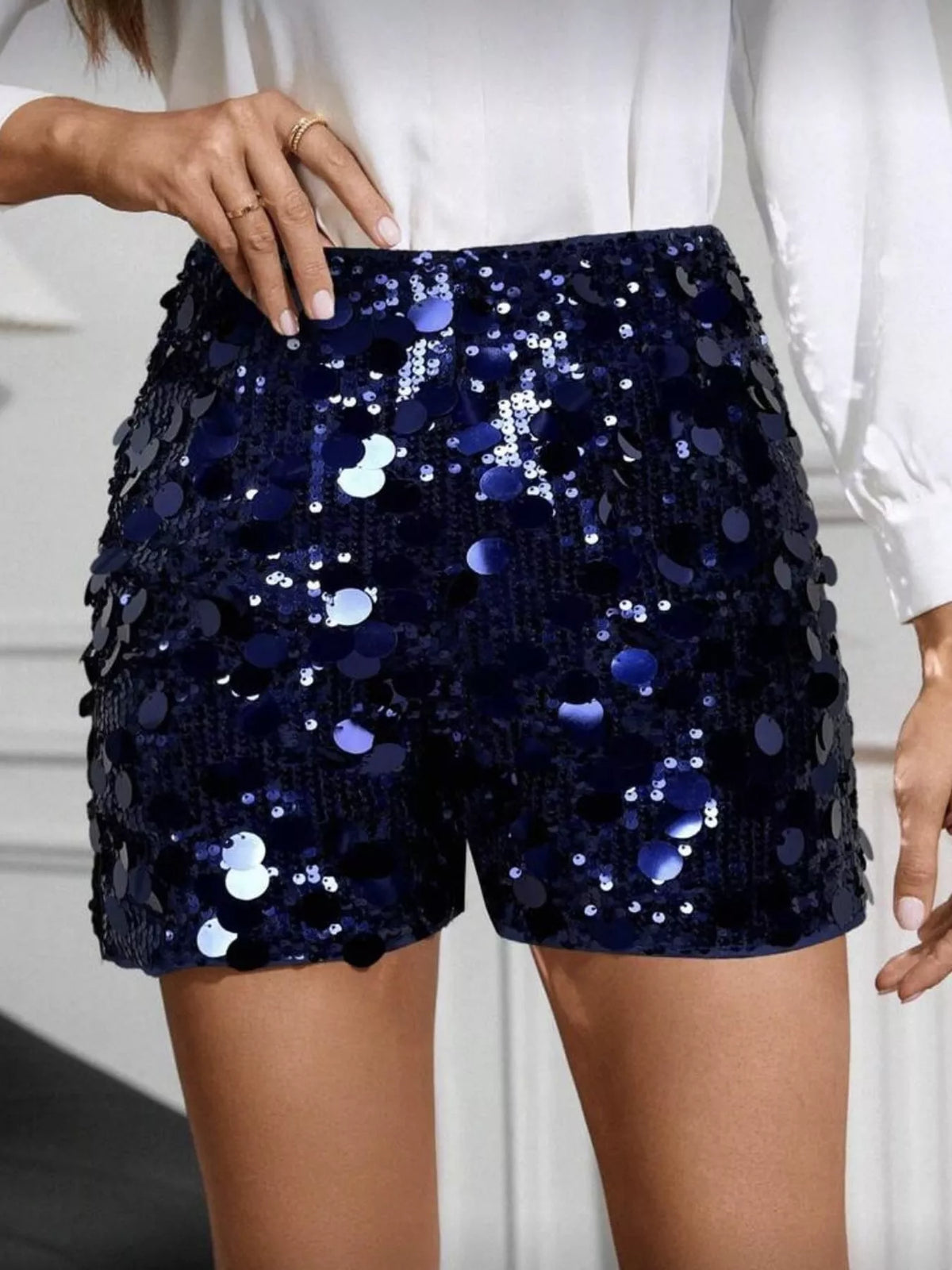 The High-Waist Sequin Shorts – image 14