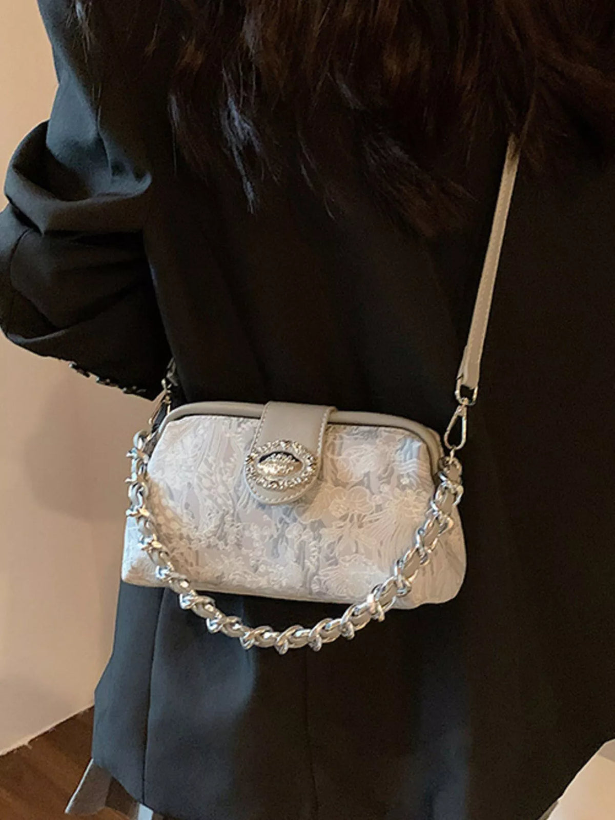 The Embroidered Chain Mini Bag – image 8