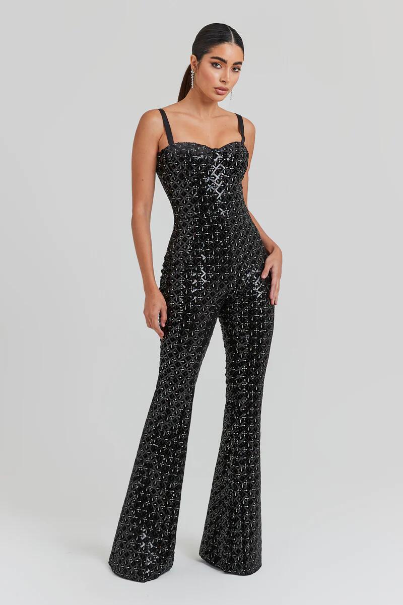 The Starlight Strapless Sequin Jumpsuit – image 4