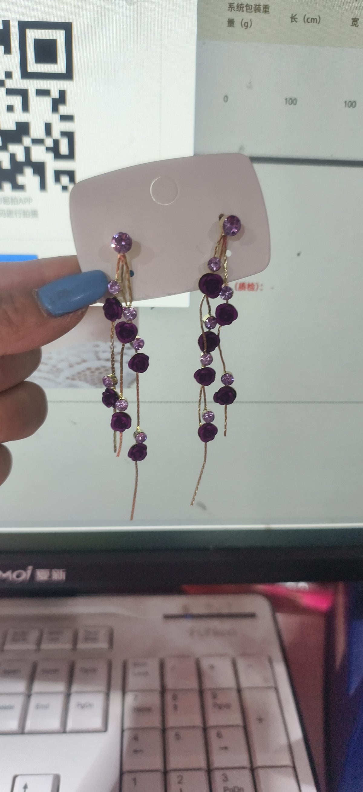 The Rose Noir Drop Earrings – image 10