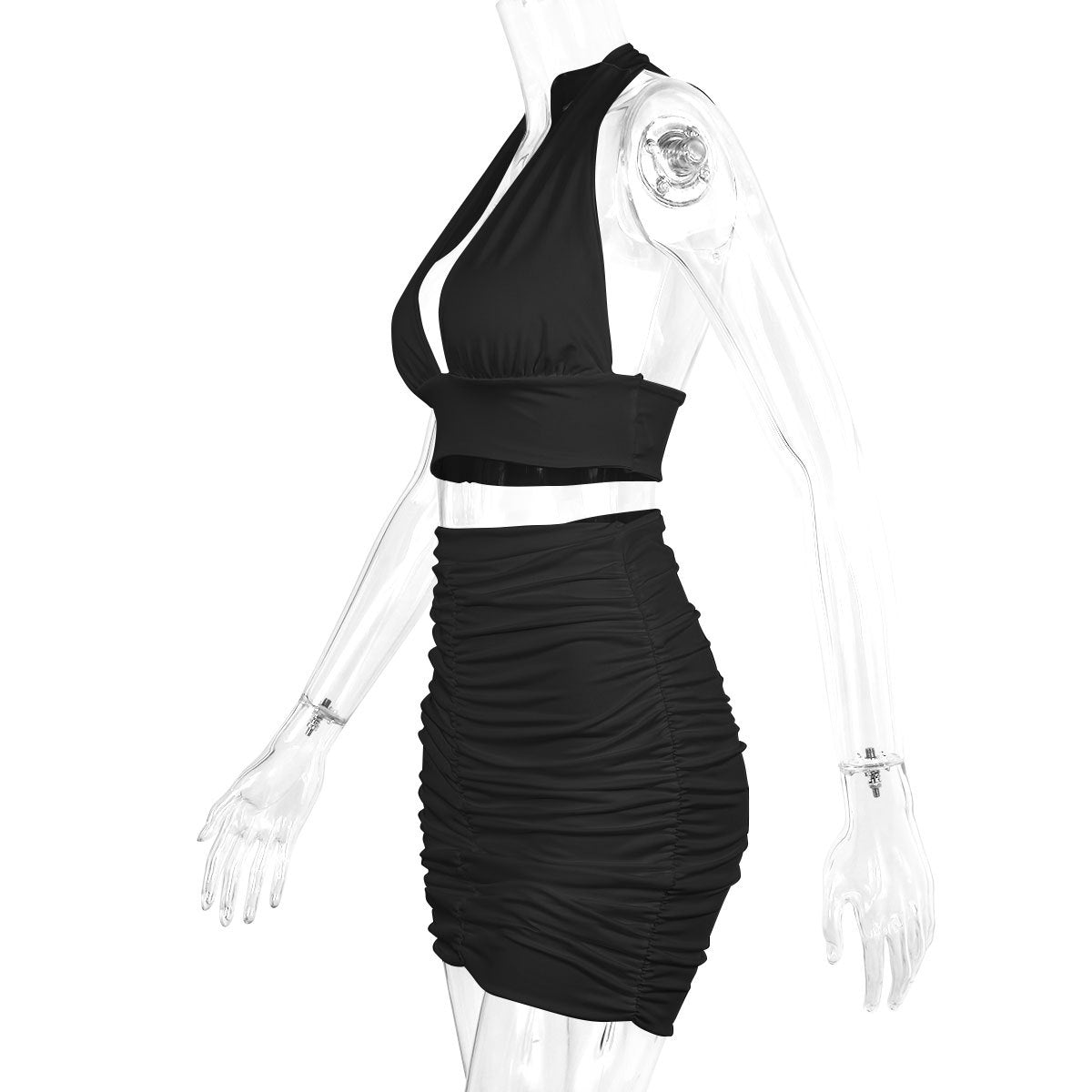 The Halter Lace-Up Mini Skirt Set – image 6