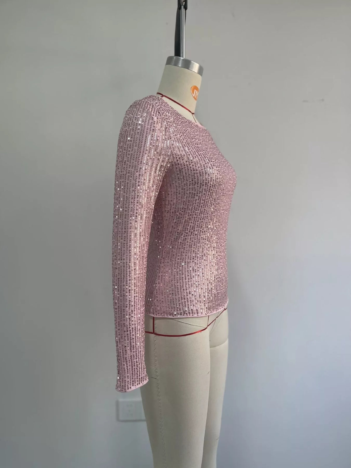 The Sequin Long-Sleeve Crop Top – image 12