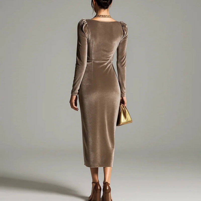 The Bordeaux Velvet Wrap Midi – image 3