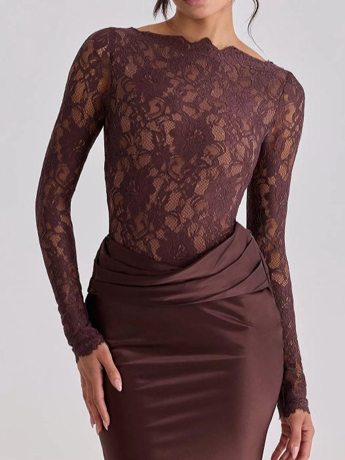 The Contessa Lace & Satin Maxi – image 2