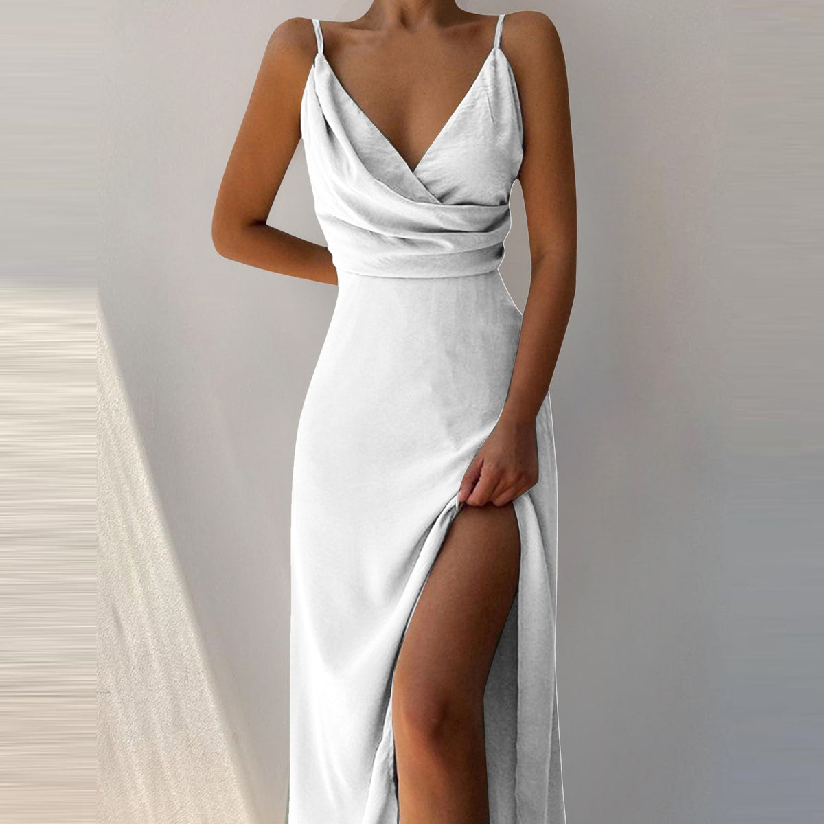 The Sage Satin Slit Slip – image 13