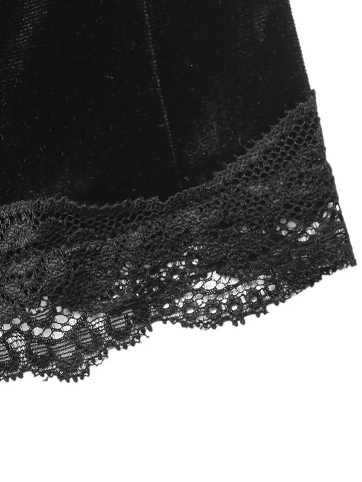 The Velvet Lace-Trim Mini Skirt – image 6