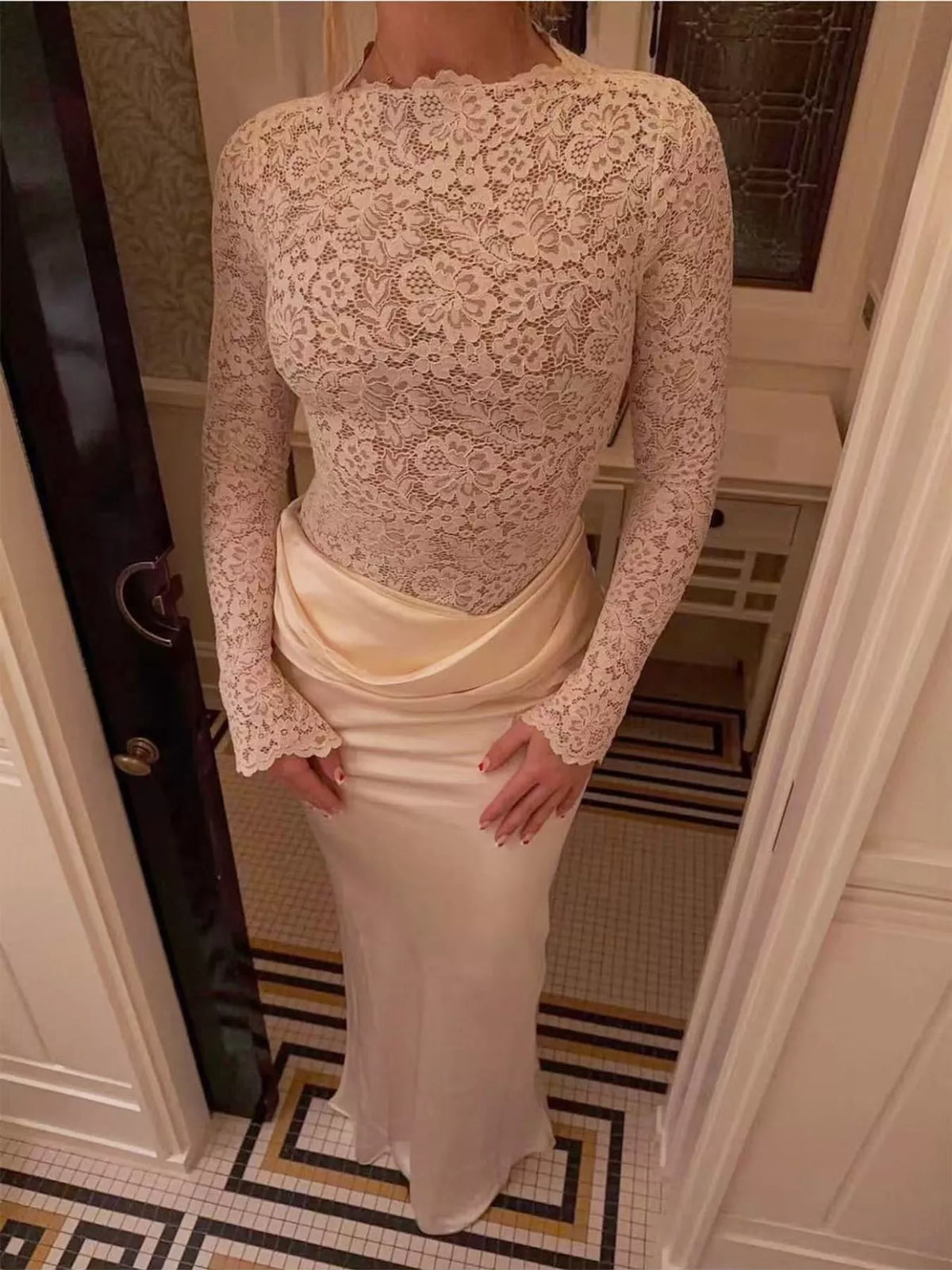 The Contessa Lace & Satin Maxi – image 12