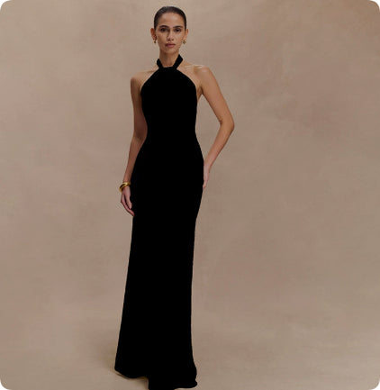 The Muse Open-Back Halter Maxi – image 12