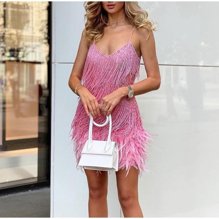 The Showgirl Feather Sequin Mini – image 7