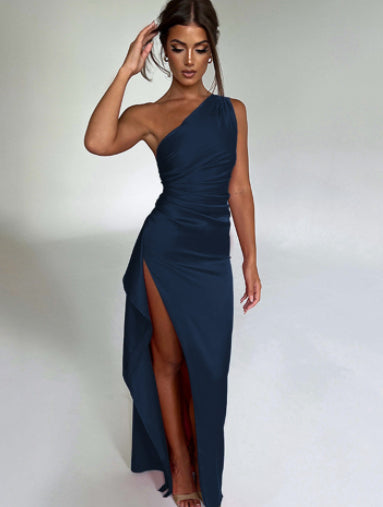 The Soirée One-Shoulder Satin Maxi – image 14