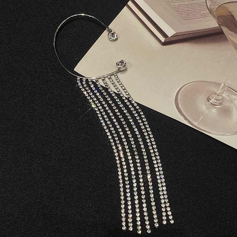 The Cascade Crystal Tassel Earrings – image 8