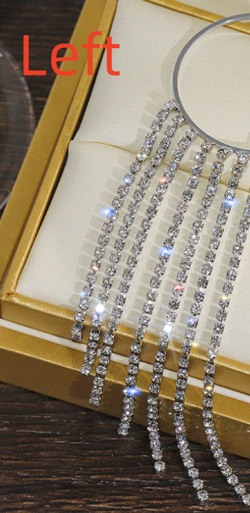 The Cascade Crystal Tassel Earrings – image 13