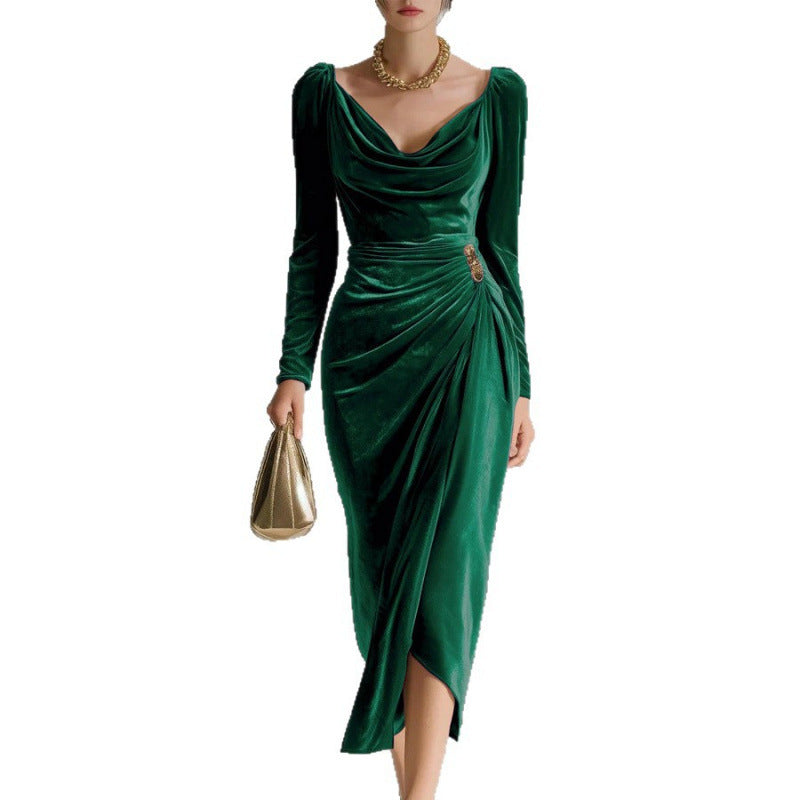 The Bordeaux Velvet Wrap Midi – image 4
