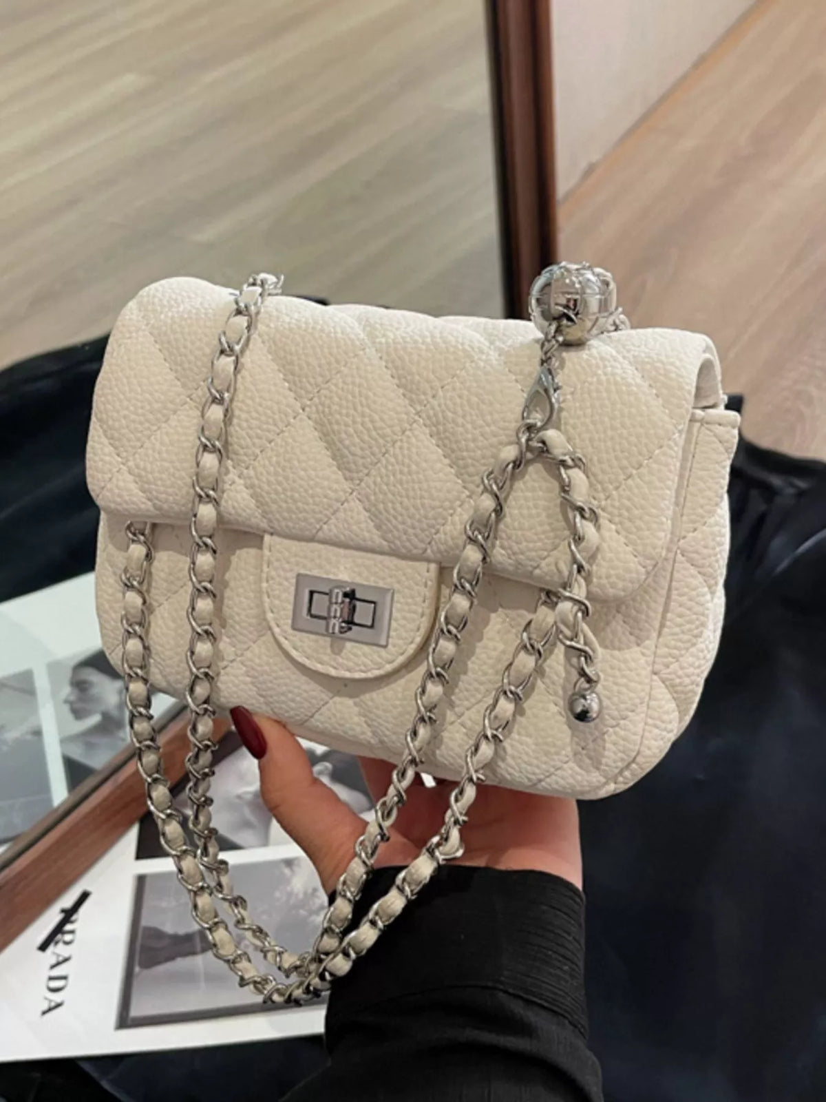 The Quilted Chain Mini Bag – image 6