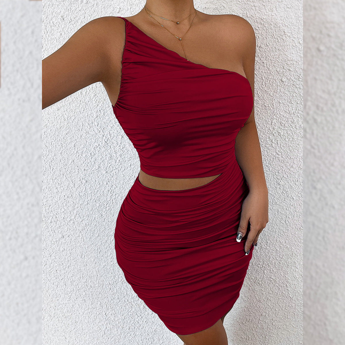 The Ruched One-Shoulder Cut-Out Mini – image 10