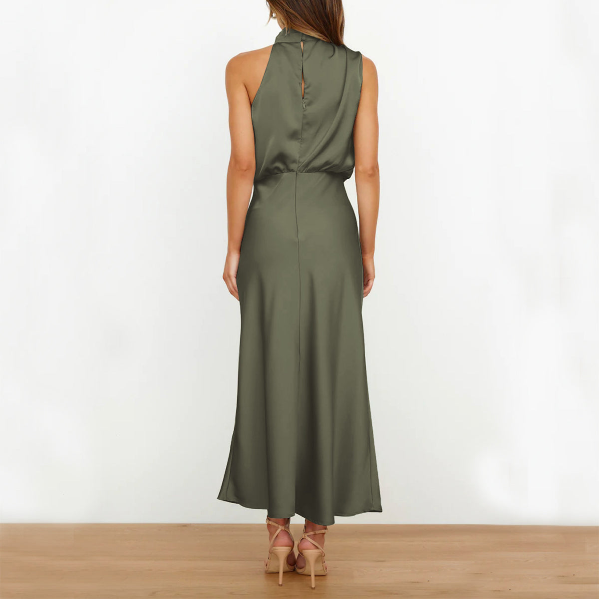 The Velvet Hour Satin High-Neck Midi – image 5