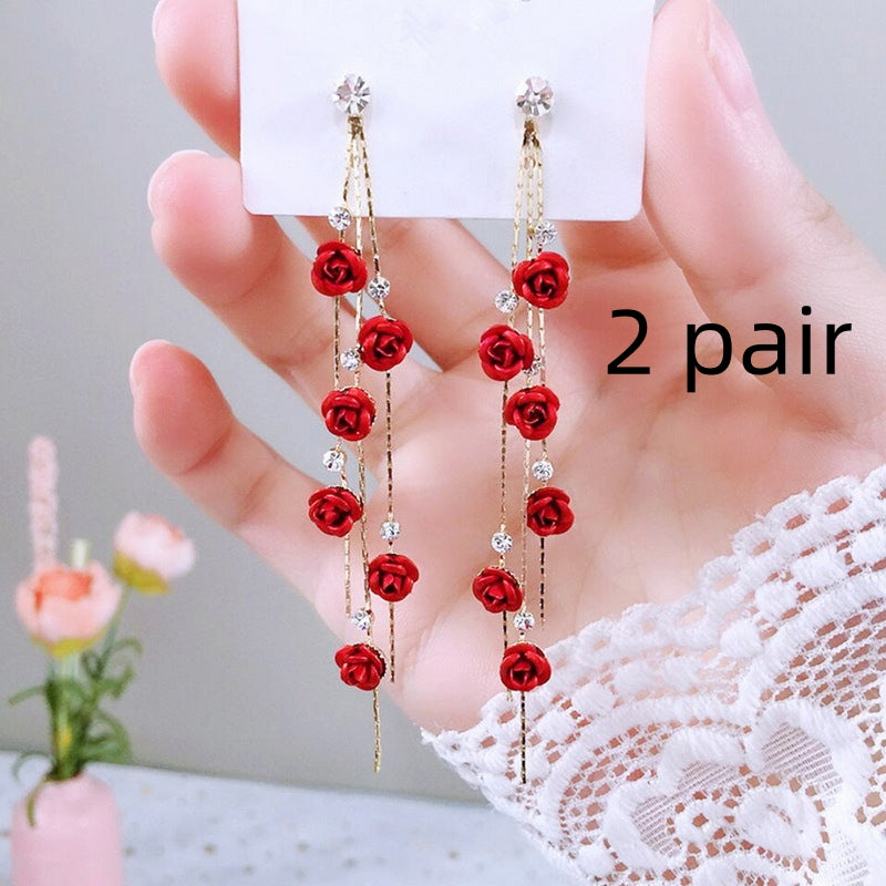 The Rose Noir Drop Earrings – image 4