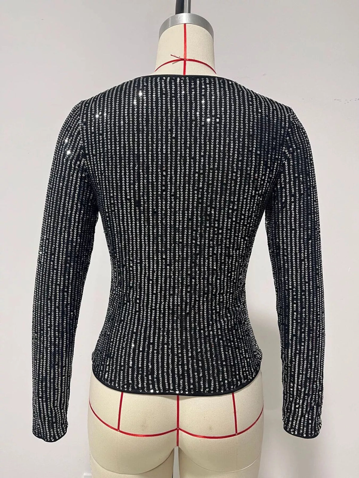 The Sequin Long-Sleeve Crop Top – image 4