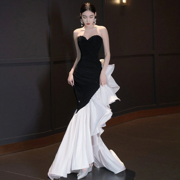 The Encore Ruffle Strapless Gown