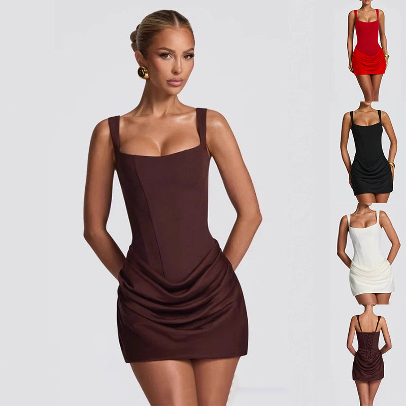 The Mocha Draped Corset Mini – image 1