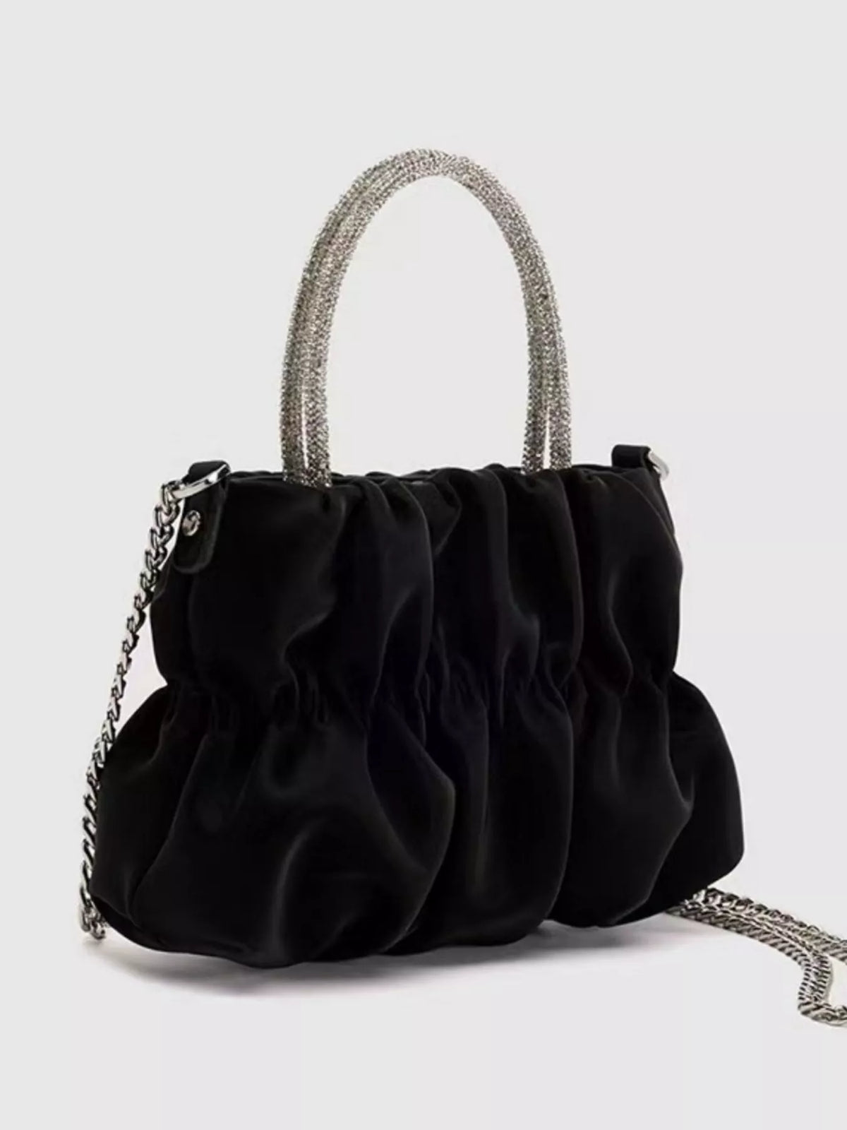 The Ruched Crystal Handle Bag – image 7