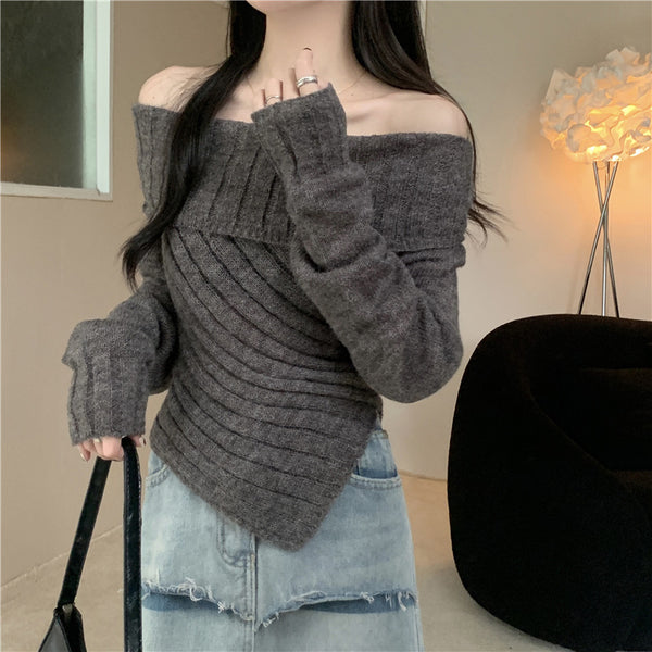 The Asymmetric Off-Shoulder Sweater