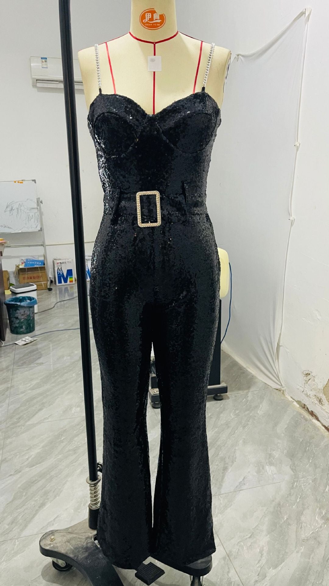 The Starlight Strapless Sequin Jumpsuit – image 11