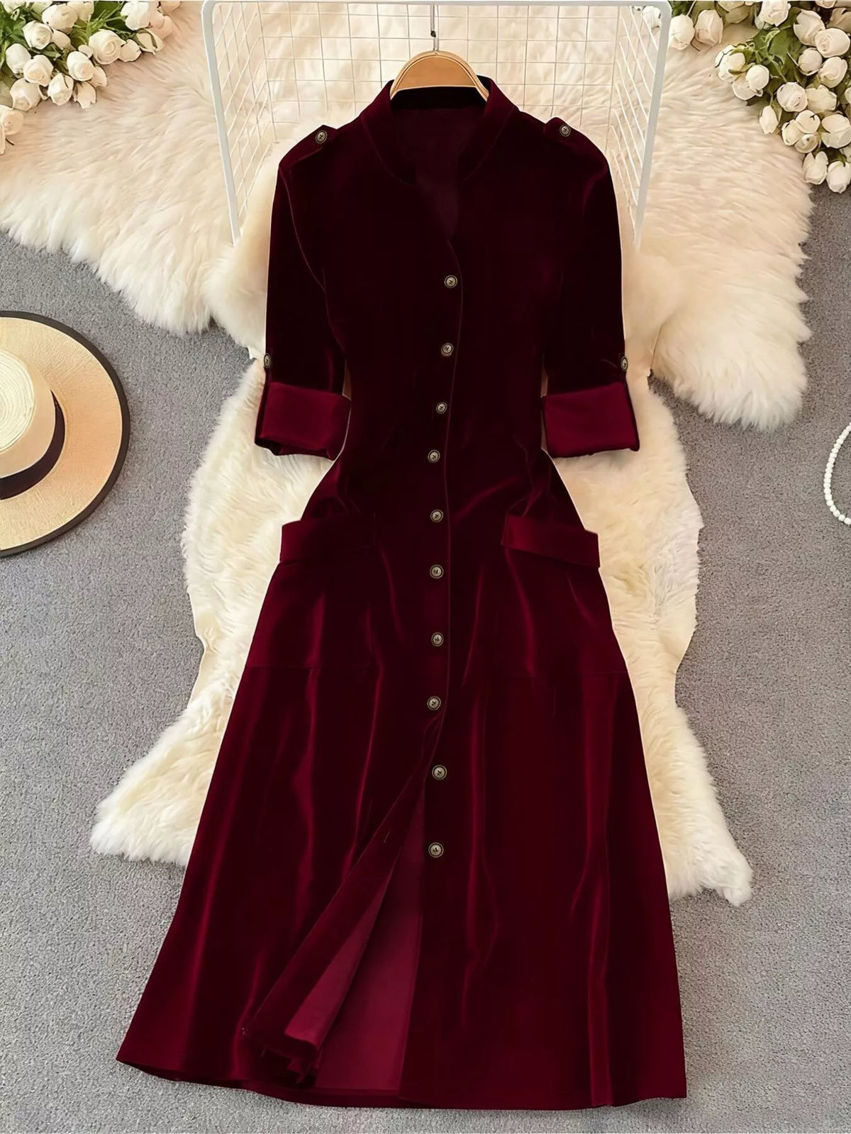 The Velvet Button-Down Midi – image 6