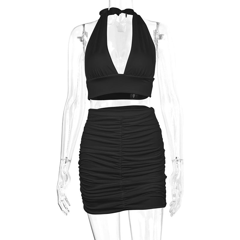 The Halter Lace-Up Mini Skirt Set – image 4