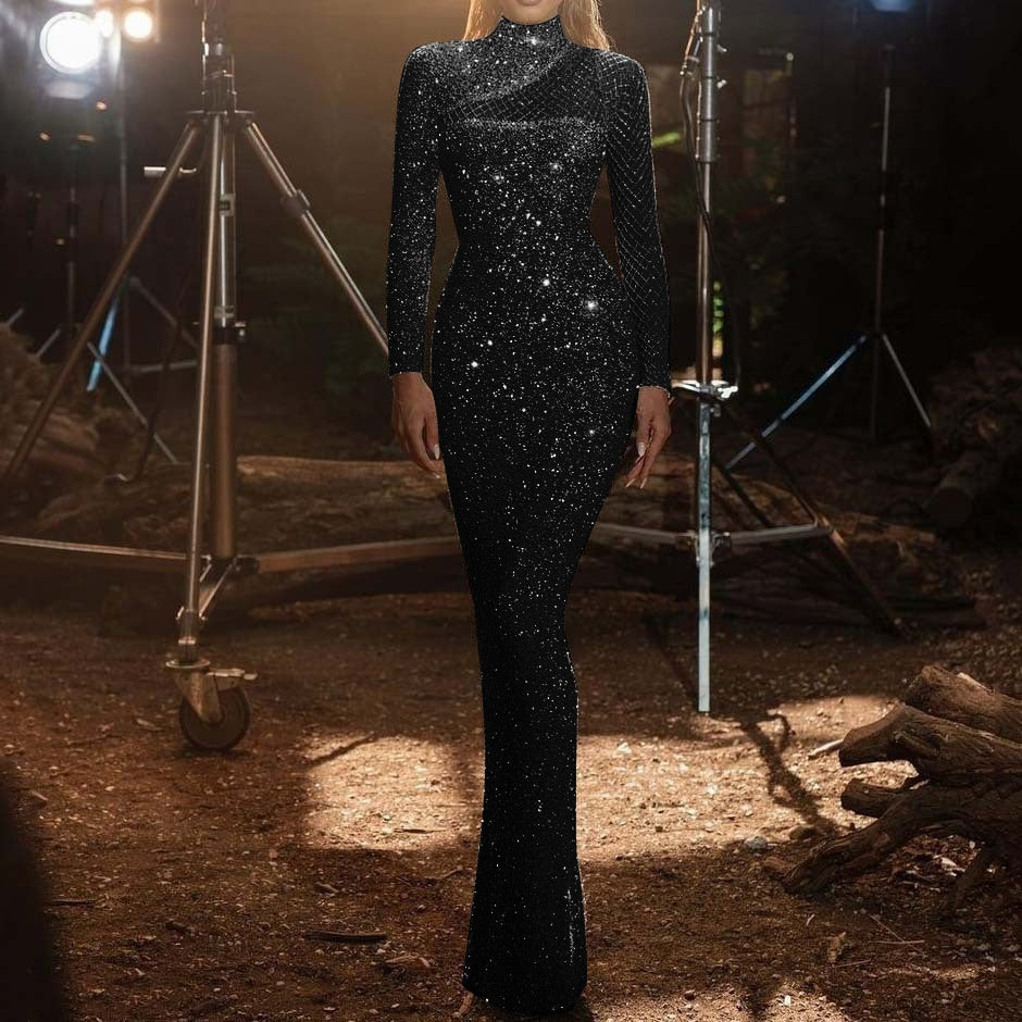 The Stardust Mesh Column Gown – image 6