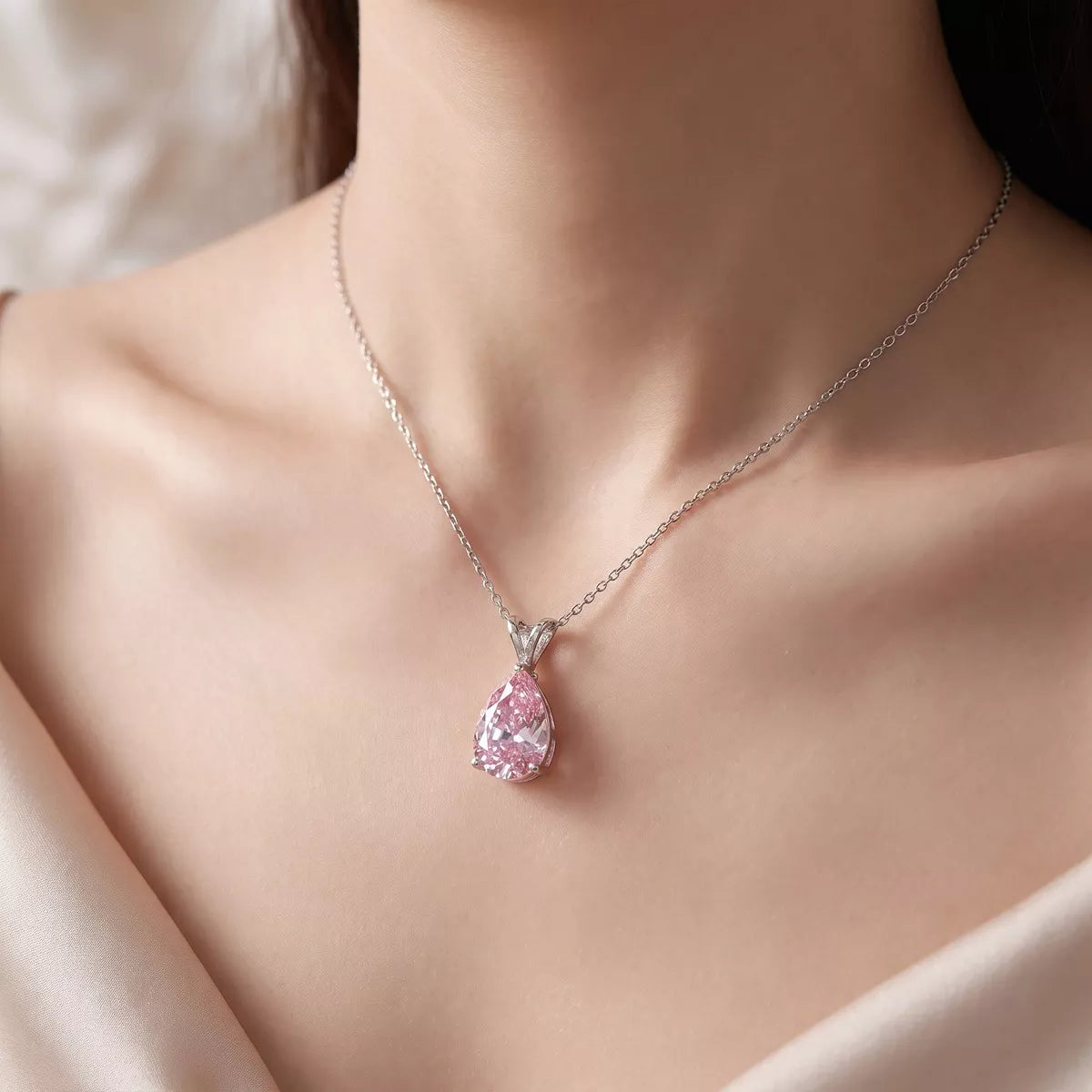 The Crystal Teardrop Necklace – image 5