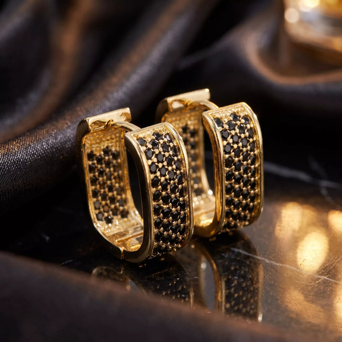 The Pavé Square Hoops – image 4