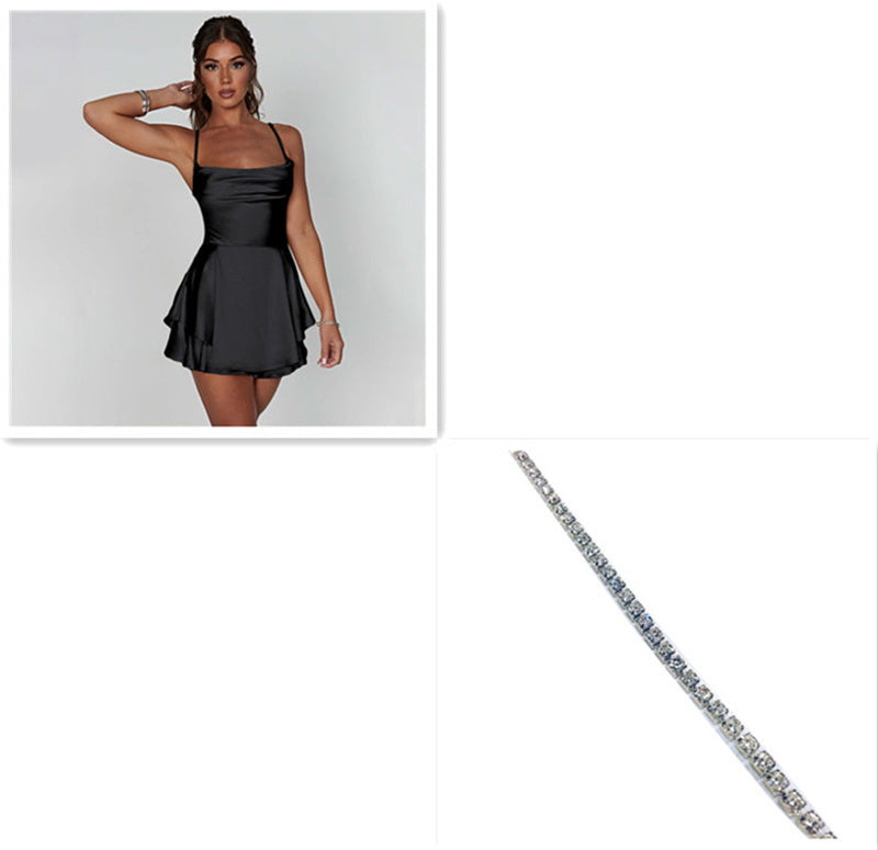 The Boudoir Lace-Up Satin Slip Mini – image 17
