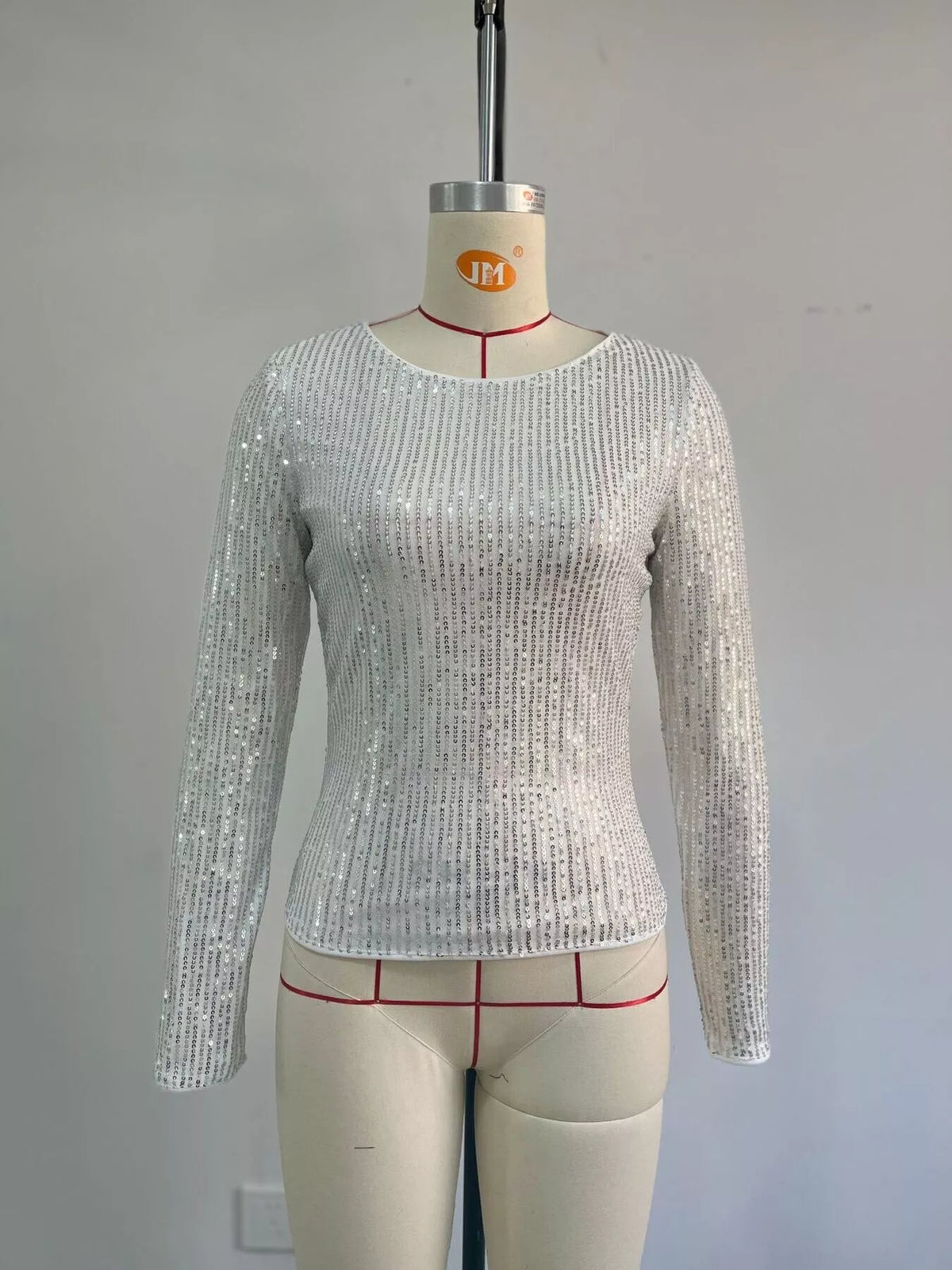 The Sequin Long-Sleeve Crop Top – image 15