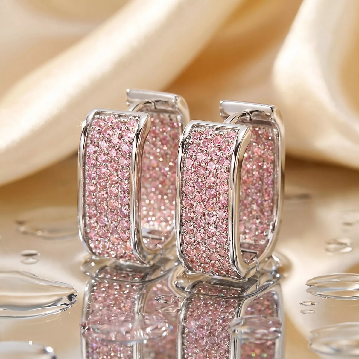 The Pavé Square Hoops – image 6