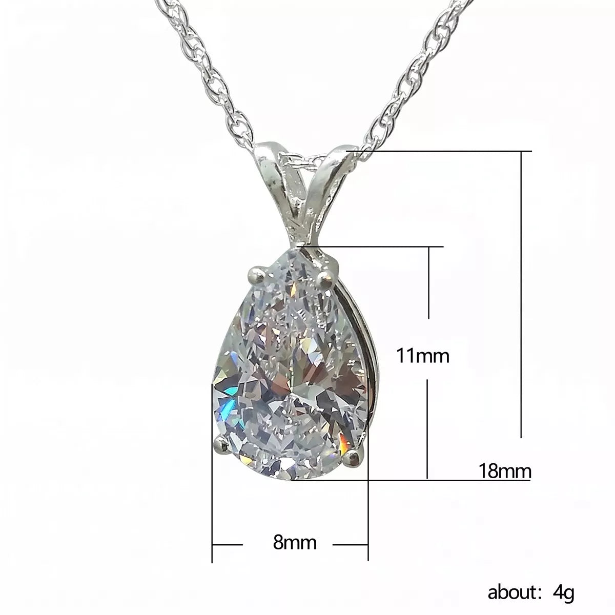 The Crystal Teardrop Necklace – image 7