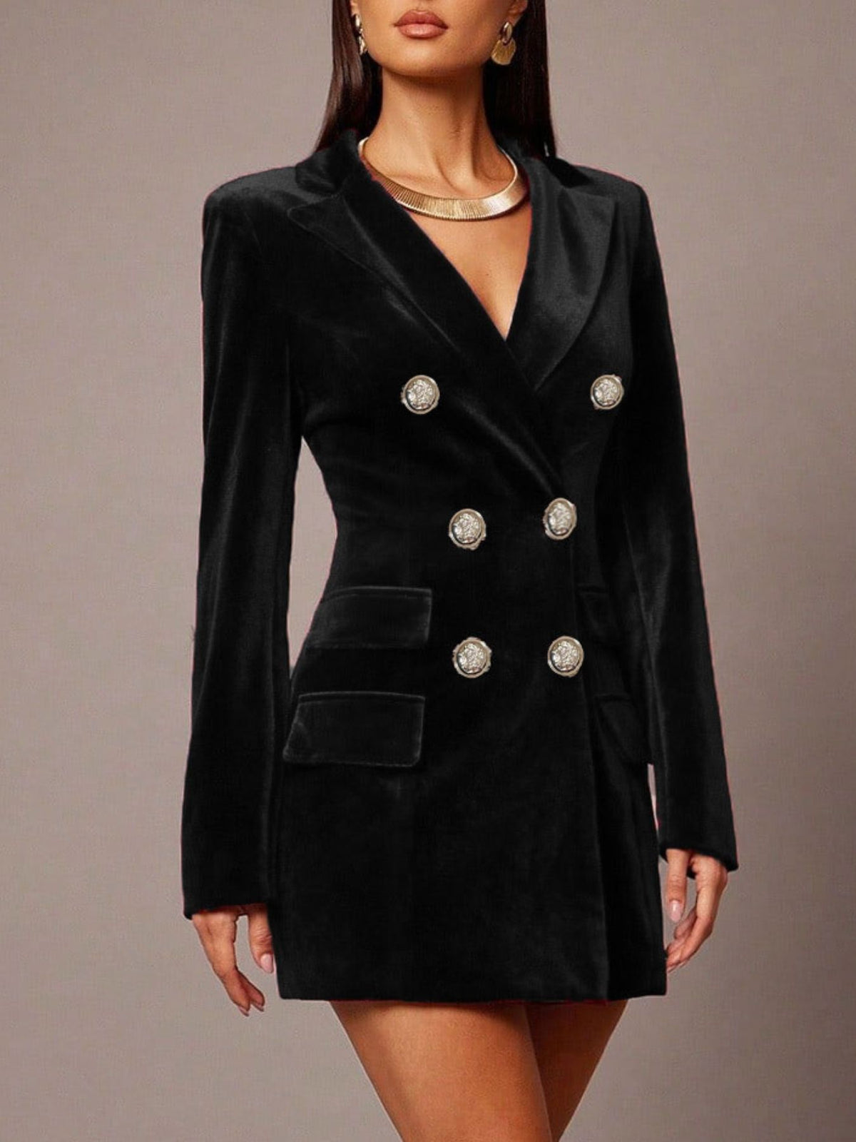 The Sovereign Velvet Blazer Dress – image 9