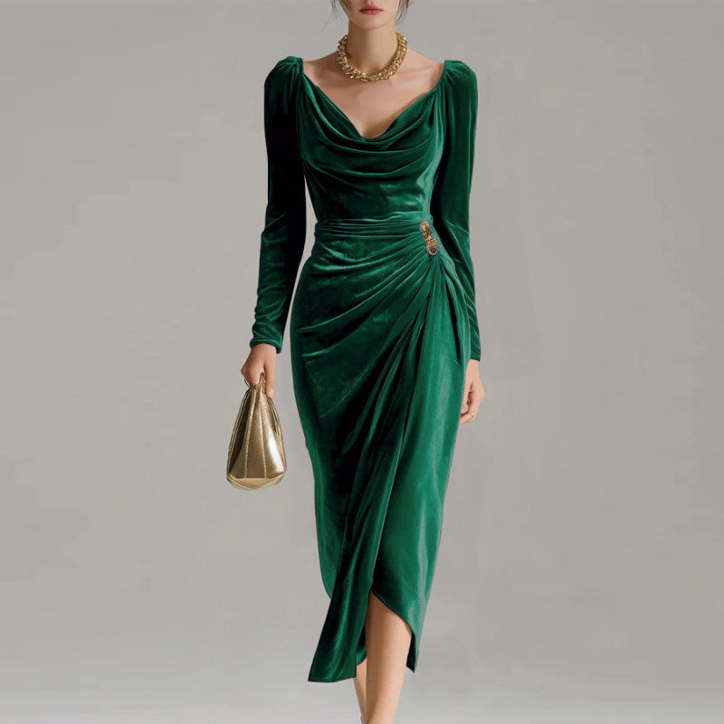 The Bordeaux Velvet Wrap Midi – image 6