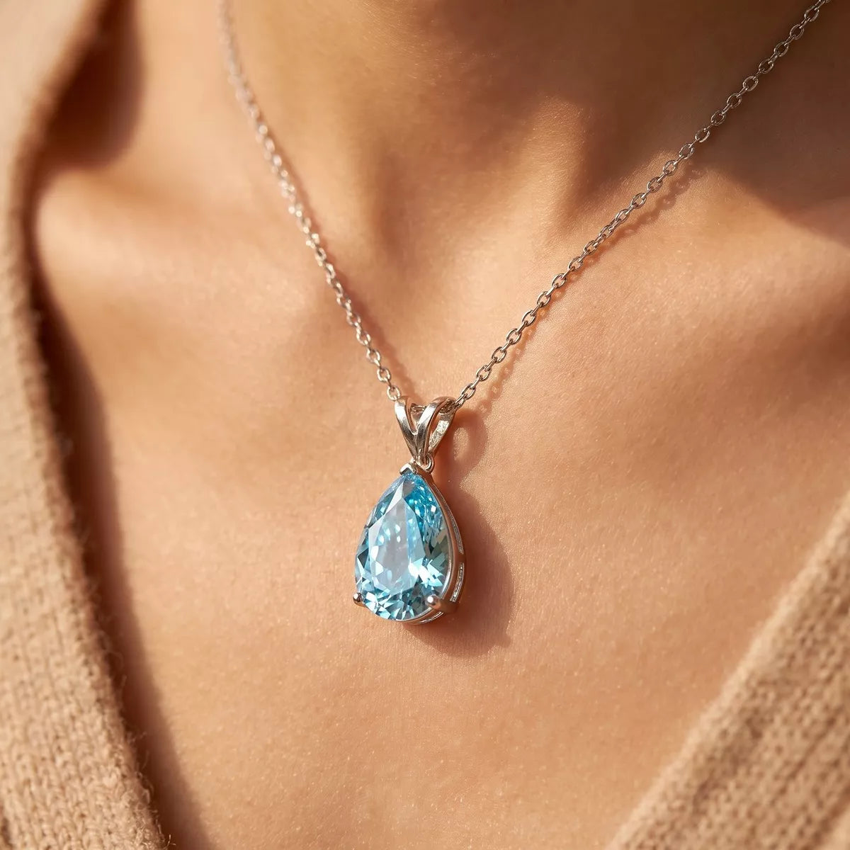 The Crystal Teardrop Necklace – image 4