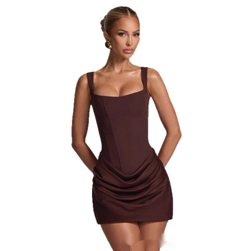 The Mocha Draped Corset Mini – image 12