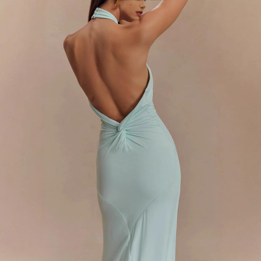 The Muse Open-Back Halter Maxi – image 3