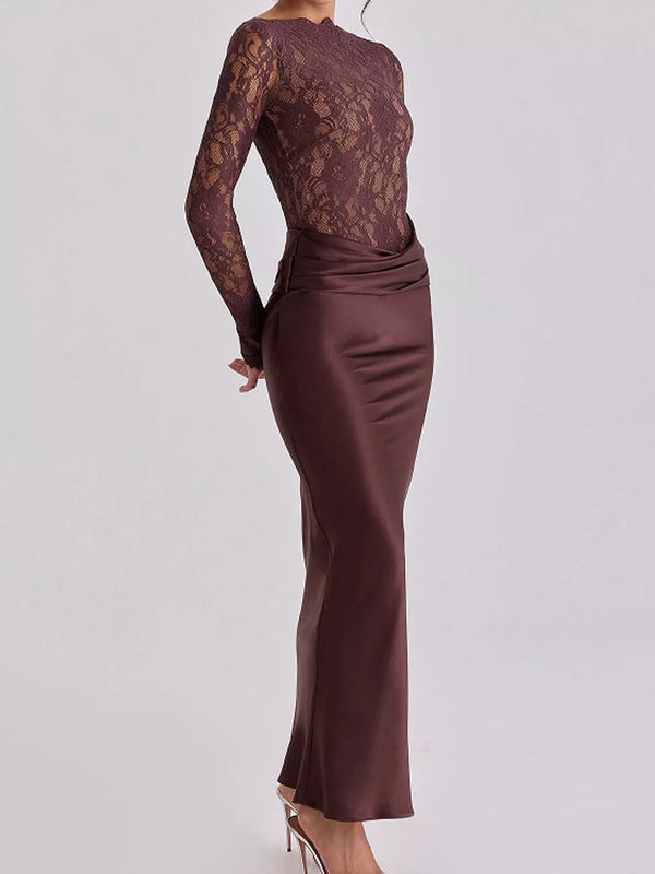 The Contessa Lace & Satin Maxi