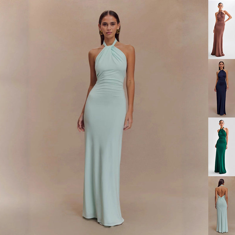 The Muse Open-Back Halter Maxi – image 1