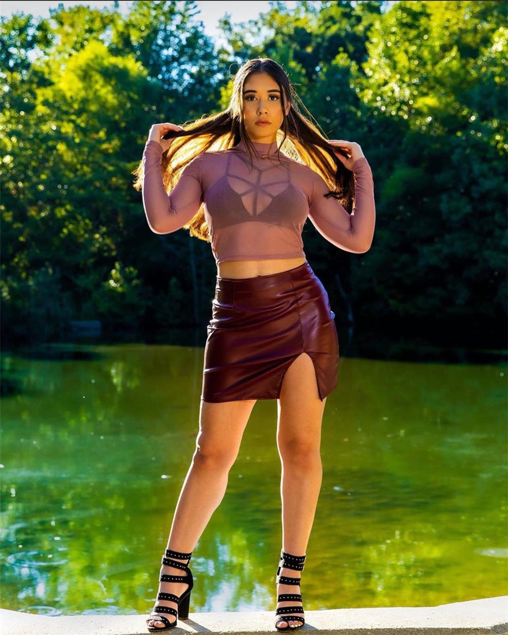 The Moto Zip Faux-Leather Mini Skirt – image 9